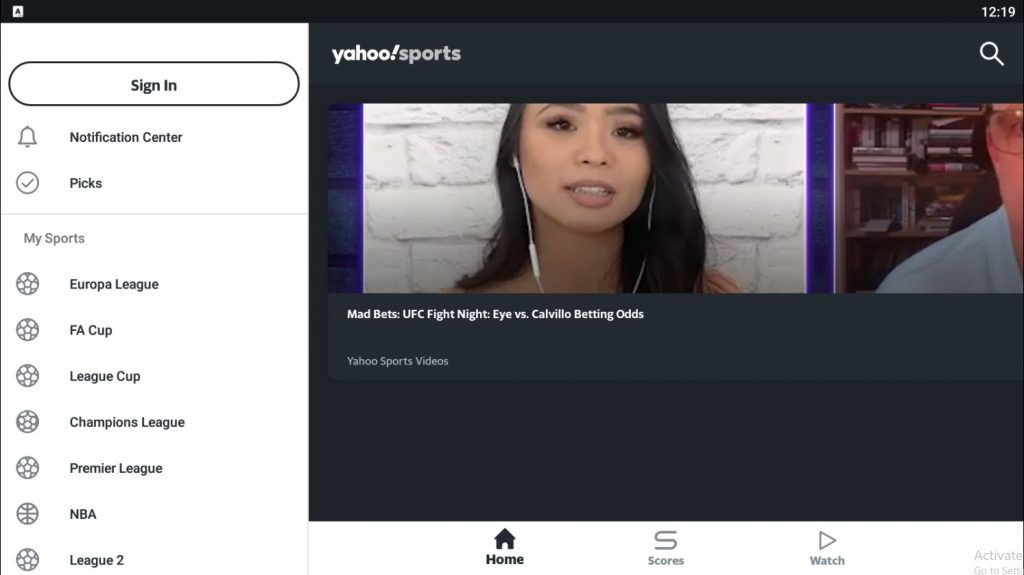 Yahoo Sports app For PC