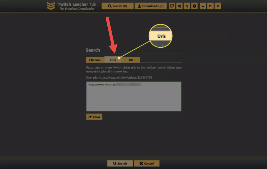 twitch leecher 1.7 search error