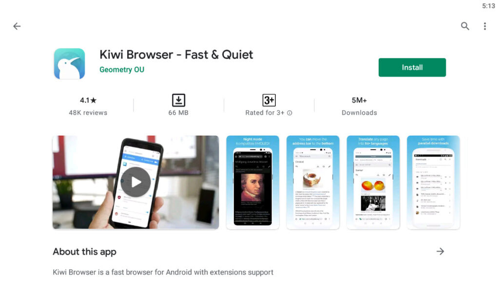 download kiwi browser quest